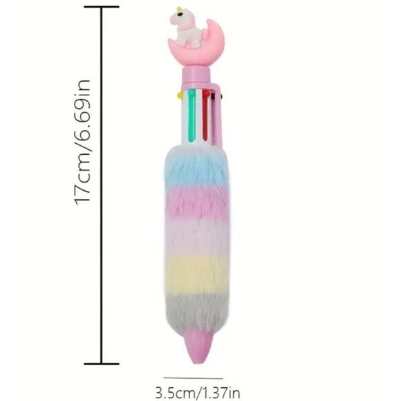 New! Unicorn 6 Color Pen Plush! So cute and Y2K - Picture 3 of 3